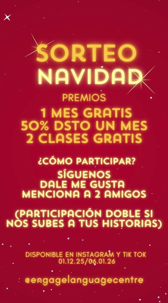 Bases legales Sorteo Navidad - Instagram y Tik Tok